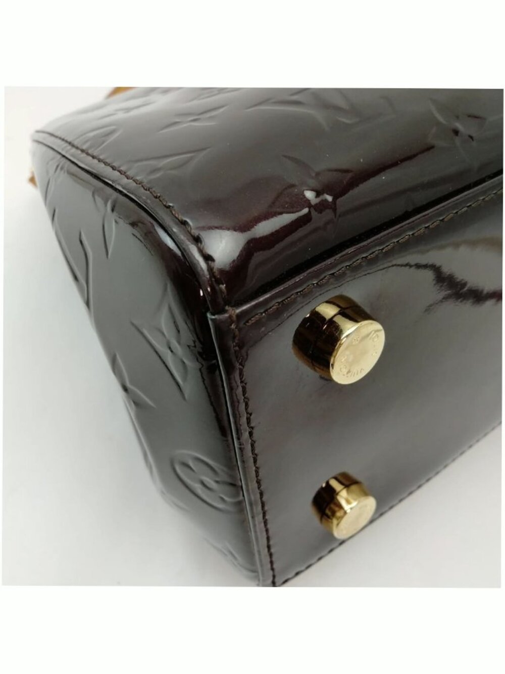 Authentic Louis Vuitton Brea MM Vernis Amarante Satchel Bag - Picture 7 of 9